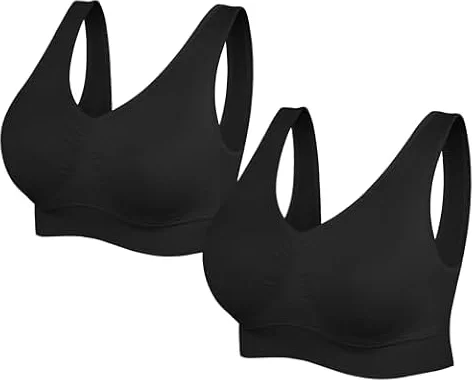 SIMIYA Sports Bras Women Plus Size Comfort Sleep Bras Removable Pads