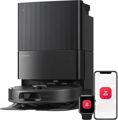 roborock Qrevo S Pro Robot Vacuum Cleaner with Mop, 18,500 Pa Suction | Upgraded from QV 35S, Anti-Tangle, Smart Obstacle Avoidance, Custom Carpet Strategy, 75°C Mop Self-Cleaning, All-in-One Dock