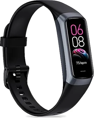 Fitness Tracker with 24/7Heart Rate, Blood Pressure, Sleep Tracking, Step (Black)