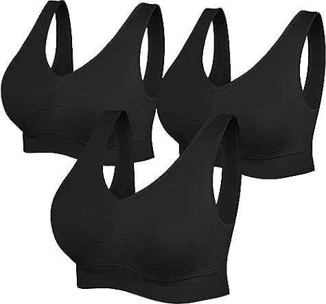 SIMIYA Comfort Bra for Women Pull on Sports Bras Removable Pads