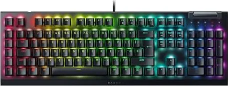 Razer BlackWidow V4 X (Green Switch) - Mechanical Gaming Keyboard Chroma RGB (Clicky Mechanical Switches, 6 Dedicated Macro Keys, Doubleshot ABS Keycaps) QWERTY UK Layout | Black