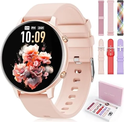 Joautrial Smart Watch for Women with 7 Straps & Gift Box, Bluetooth Calling, 1.39" HD Screen Fitness Tracker with Heart Rate, SpO2, Sleep Monitor, 100+ Sports Modes, Smartwatch for iPhone Android