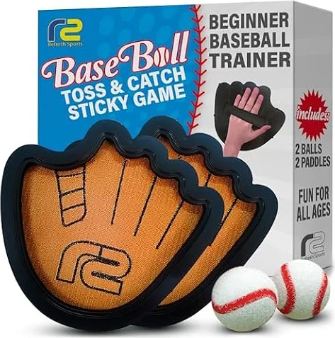Toss and Catch Ball Set: Fun Outdoor Toys & Beach Games for Boys & Girls - Gifts for Kids & Toddlers Toys for 9 8 7 6 5 4 3 Year Old Boy Gifts & Rounders Set Gift Idea - Toys for 3+ Year Old Boys