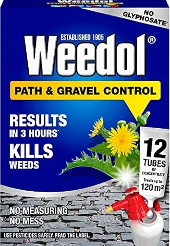 Weedol Path Weed Killer Liquid Concentrate 12 Tubes Treats 120m2 Garden Path & Patio Weed Control
