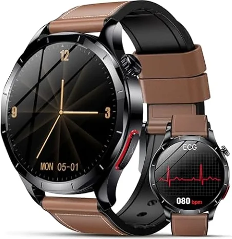 Smart Watch for Men with ECG+HRV/Blood Pressure, 24/7 Health Monitoring